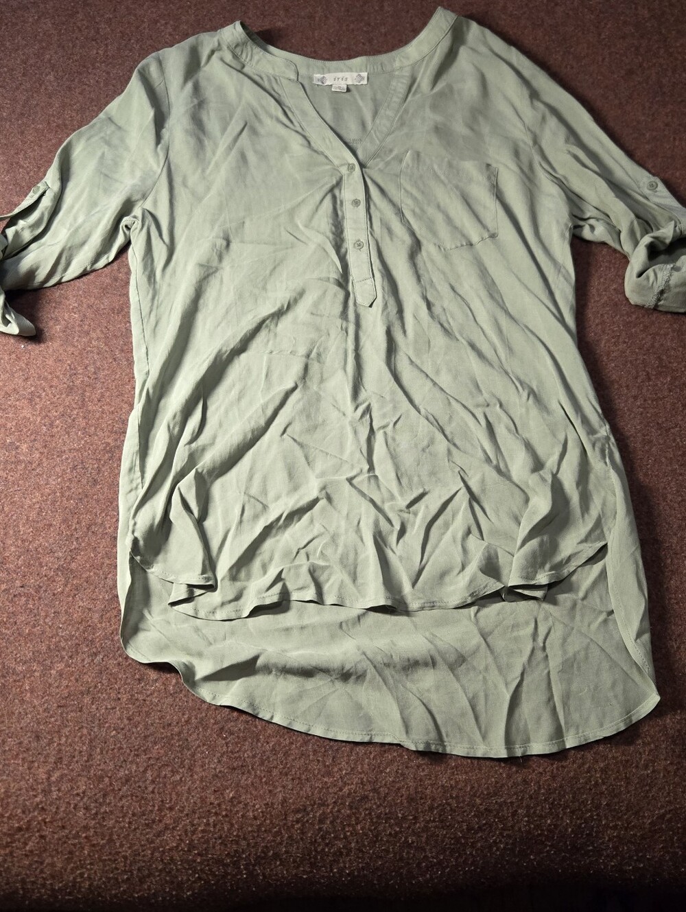 Iris Blouse In Light Sage Green Very Soft Size Medium